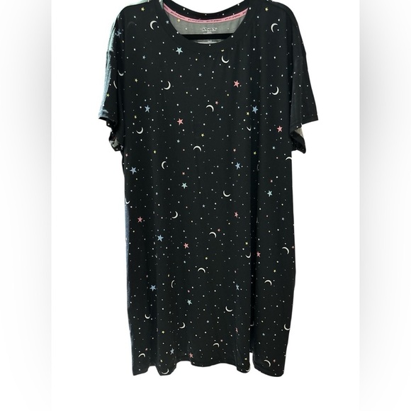 Other - Star and Moon Print Black Dress